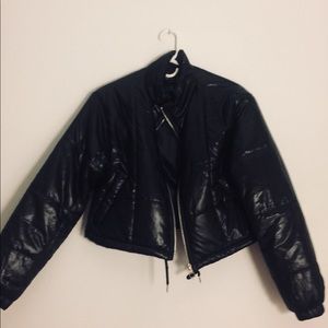 Black crop top jacket